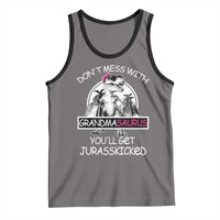 Funny Grandma Dinosaur Tank Top Dont Mess With Grandmasaurus Youll Get Jurasskicked
