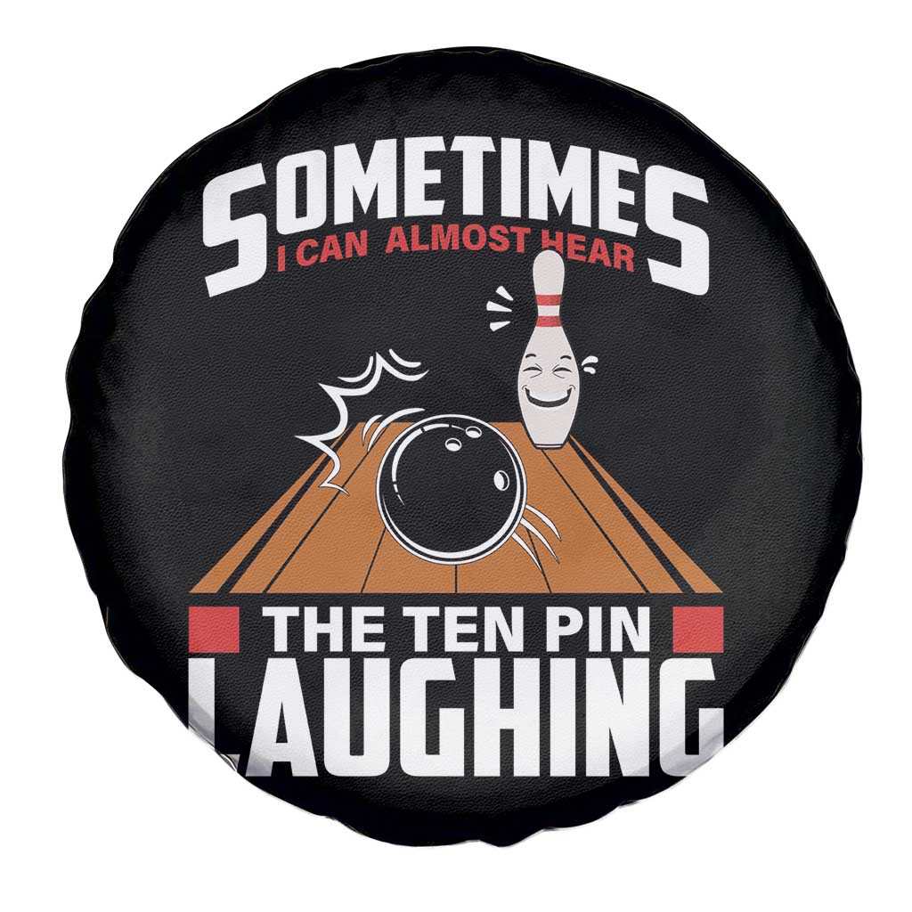 Funny Bowling Spare Tire Cover Hear The Ten Pin Laughing Bowler