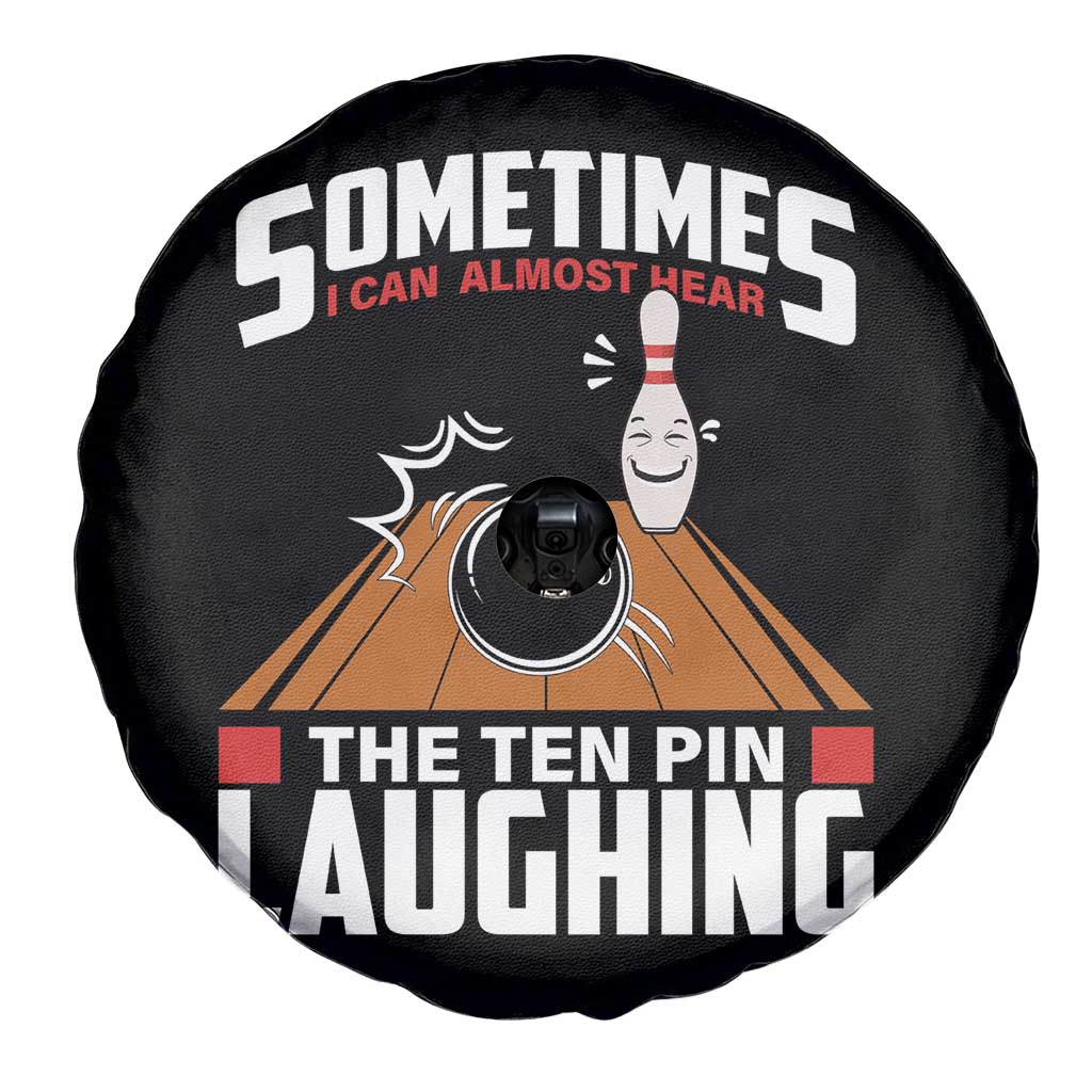 Funny Bowling Spare Tire Cover Hear The Ten Pin Laughing Bowler