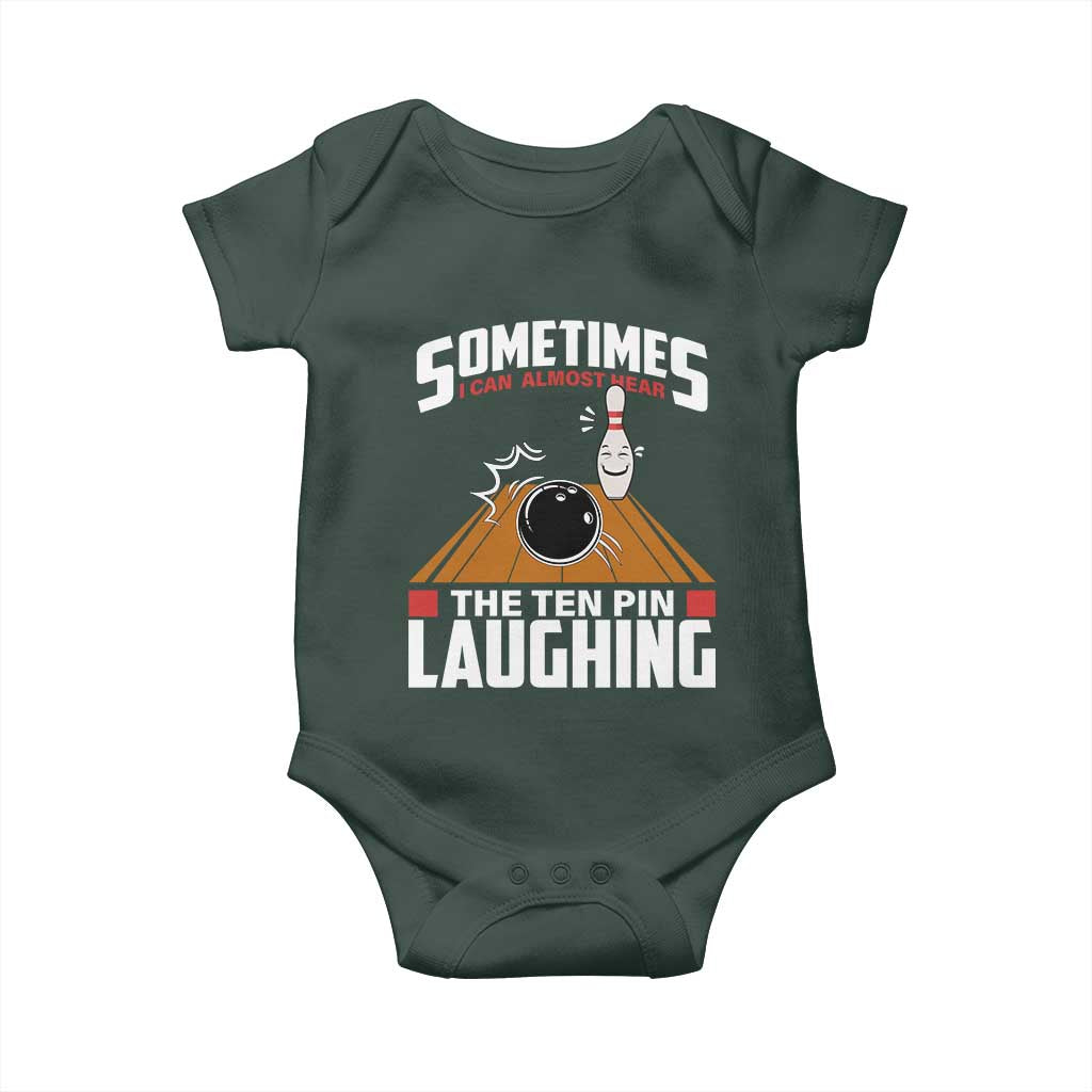 Funny Bowling Baby Onesie Hear The Ten Pin Laughing Bowler