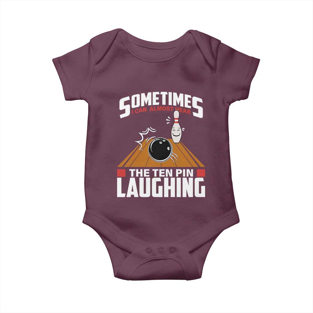 Funny Bowling Baby Onesie Hear The Ten Pin Laughing Bowler