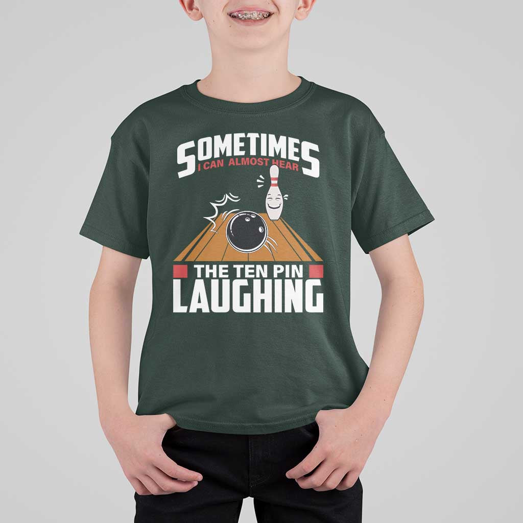 Funny Bowling T Shirt For Kid Hear The Ten Pin Laughing Bowler
