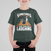 Funny Bowling T Shirt For Kid Hear The Ten Pin Laughing Bowler