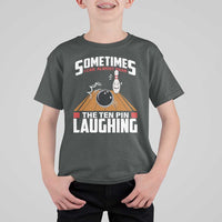 Funny Bowling T Shirt For Kid Hear The Ten Pin Laughing Bowler