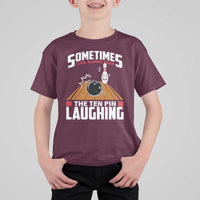 Funny Bowling T Shirt For Kid Hear The Ten Pin Laughing Bowler