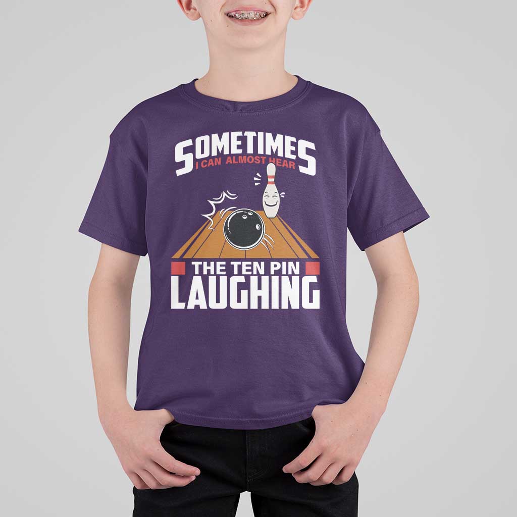 Funny Bowling T Shirt For Kid Hear The Ten Pin Laughing Bowler