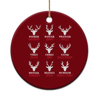 Funny Deer Hunting Ceramic Ornament Hunter of All Santa's Reindeer - Wonder Print Shop