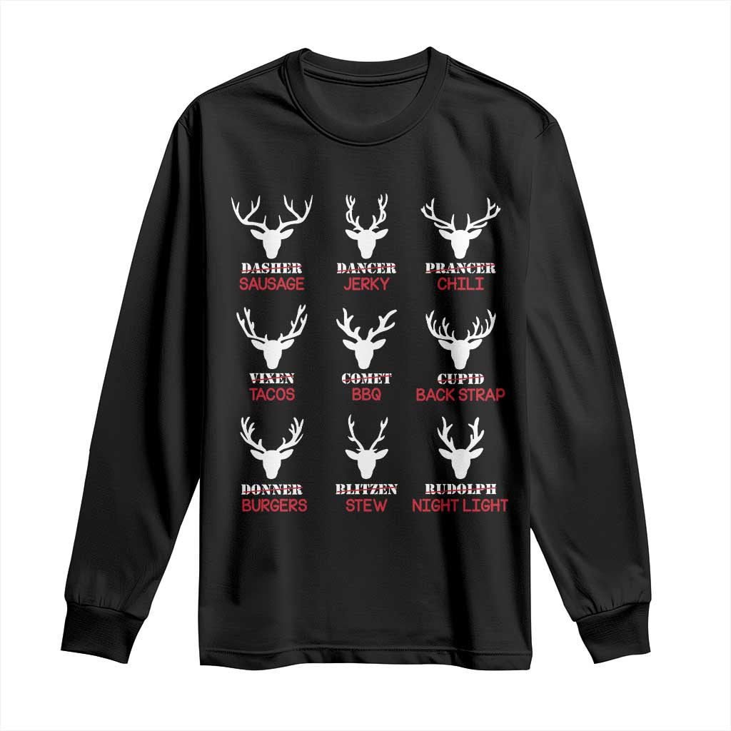 Funny Deer Hunting Long Sleeve Shirt Hunter of All Santa's Reindeer