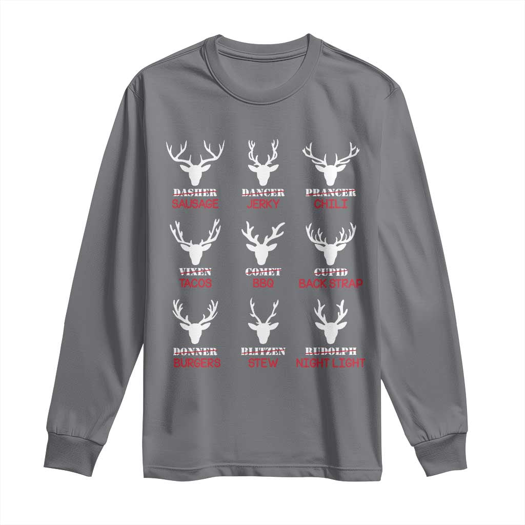 Funny Deer Hunting Long Sleeve Shirt Hunter of All Santa's Reindeer