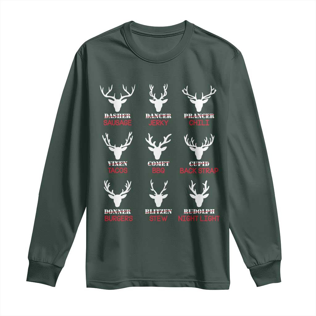 Funny Deer Hunting Long Sleeve Shirt Hunter of All Santa's Reindeer