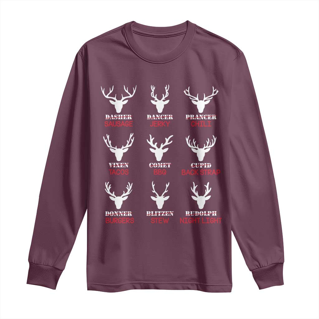 Funny Deer Hunting Long Sleeve Shirt Hunter of All Santa's Reindeer