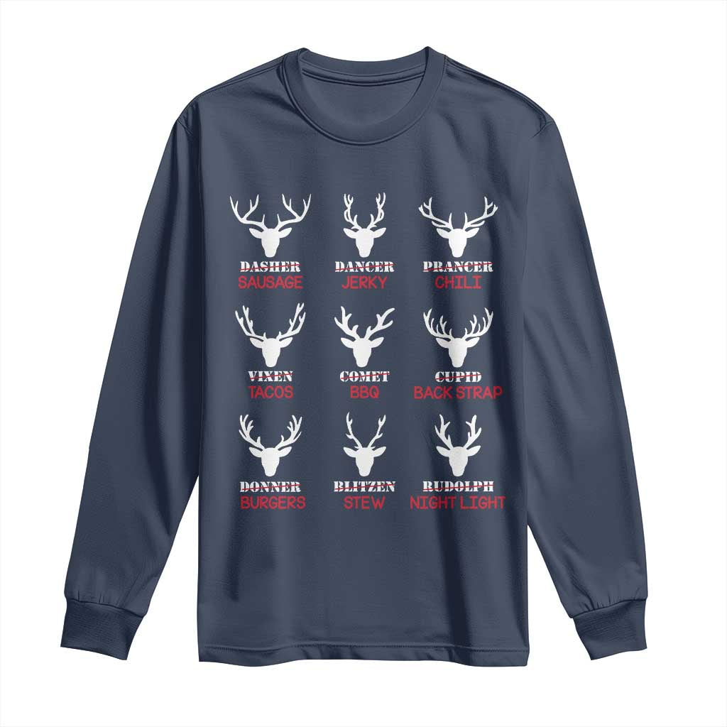 Funny Deer Hunting Long Sleeve Shirt Hunter of All Santa's Reindeer