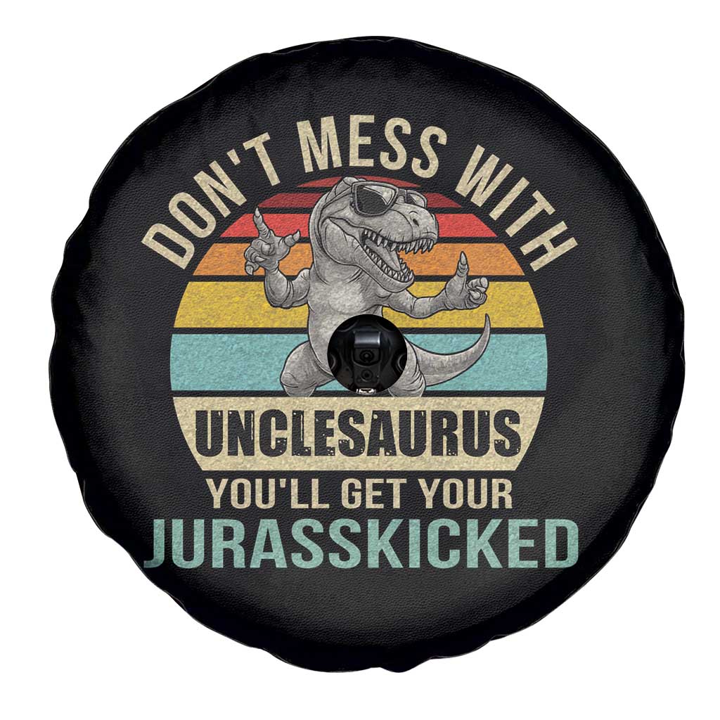 Funny Uncle Dinosaur Spare Tire Cover Don't Mess With Unclesaurus You'll Get Jurasskicked