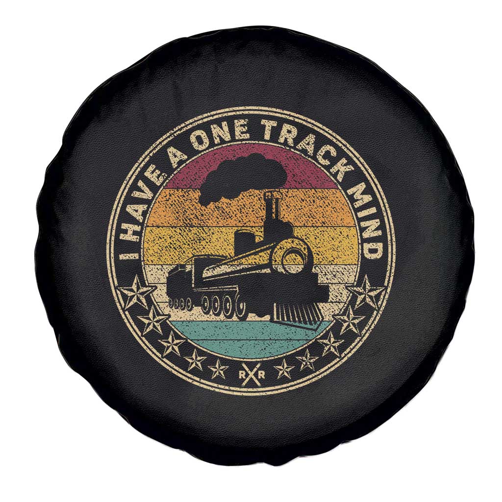 Funny I Have A One Track Mind Spare Tire Cover Train Railroad Retro Engine Model