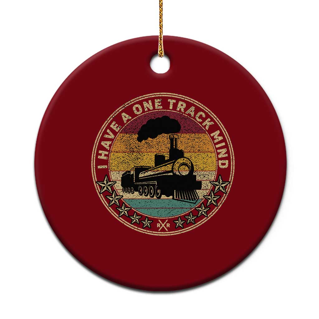 Funny I Have A One Track Mind Ceramic Ornament Train Railroad Retro Engine Model - Wonder Print Shop