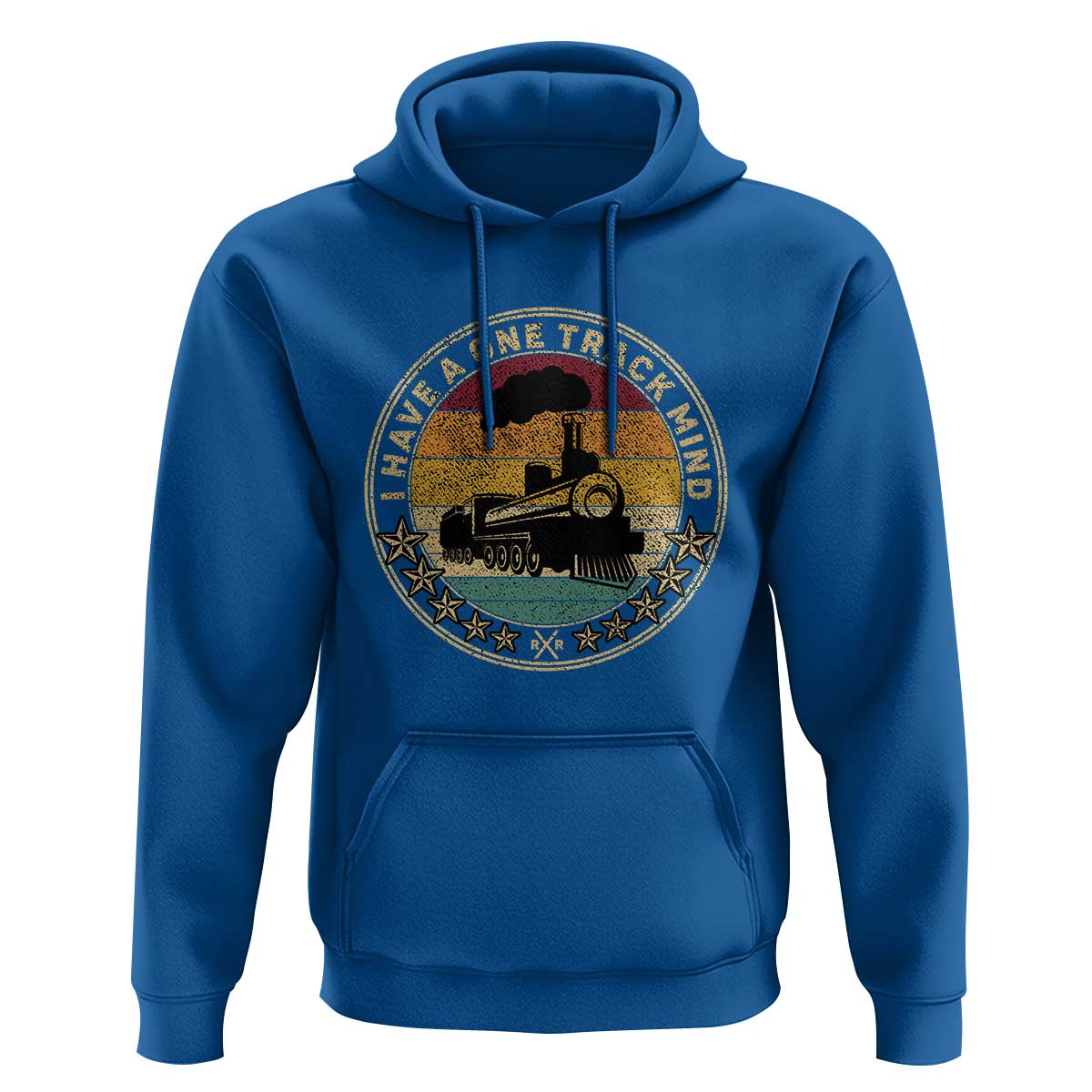 Funny I Have A One Track Mind Hoodie Train Railroad Retro Engine Model