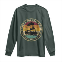 Funny I Have A One Track Mind Long Sleeve Shirt Train Railroad Retro Engine Model