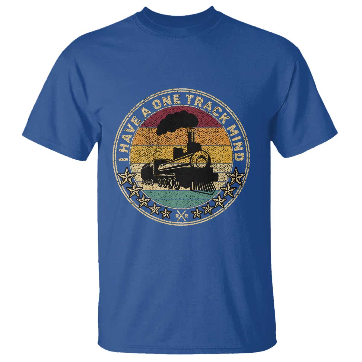 Funny I Have A One Track Mind T Shirt Train Railroad Retro Engine Model