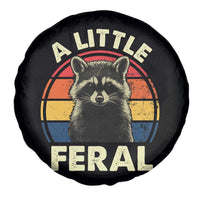 Funny Raccoon Spare Tire Cover A Little Feral Trash Panda Meme Retro