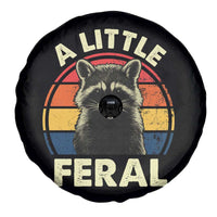 Funny Raccoon Spare Tire Cover A Little Feral Trash Panda Meme Retro