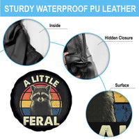 Funny Raccoon Spare Tire Cover A Little Feral Trash Panda Meme Retro
