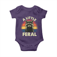 Funny Raccoon Baby Onesie A Little Feral Trash Panda Meme Retro