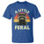 Funny Raccoon T Shirt A Little Feral Trash Panda Meme Retro