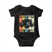 Monster Trucks Are My Jam Baby Onesie Vintage Retro