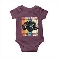 Monster Trucks Are My Jam Baby Onesie Vintage Retro