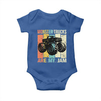 Monster Trucks Are My Jam Baby Onesie Vintage Retro