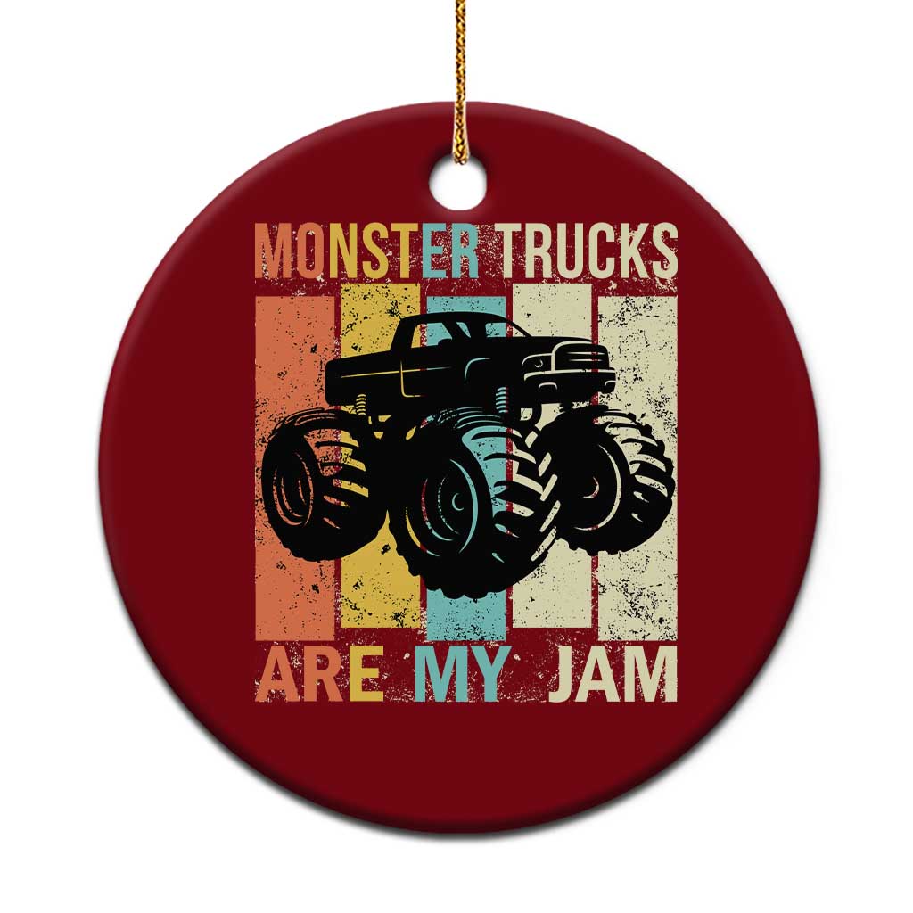 Monster Trucks Are My Jam Ceramic Ornament Vintage Retro - Wonder Print Shop