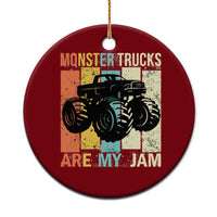 Monster Trucks Are My Jam Ceramic Ornament Vintage Retro - Wonder Print Shop