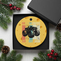 Monster Trucks Are My Jam Ceramic Ornament Vintage Retro - Wonder Print Shop