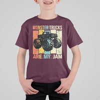 Monster Trucks Are My Jam T Shirt For Kid Vintage Retro