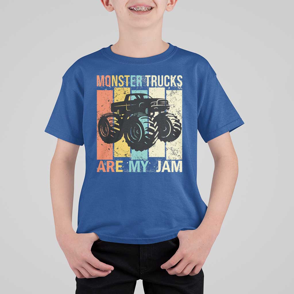 Monster Trucks Are My Jam T Shirt For Kid Vintage Retro