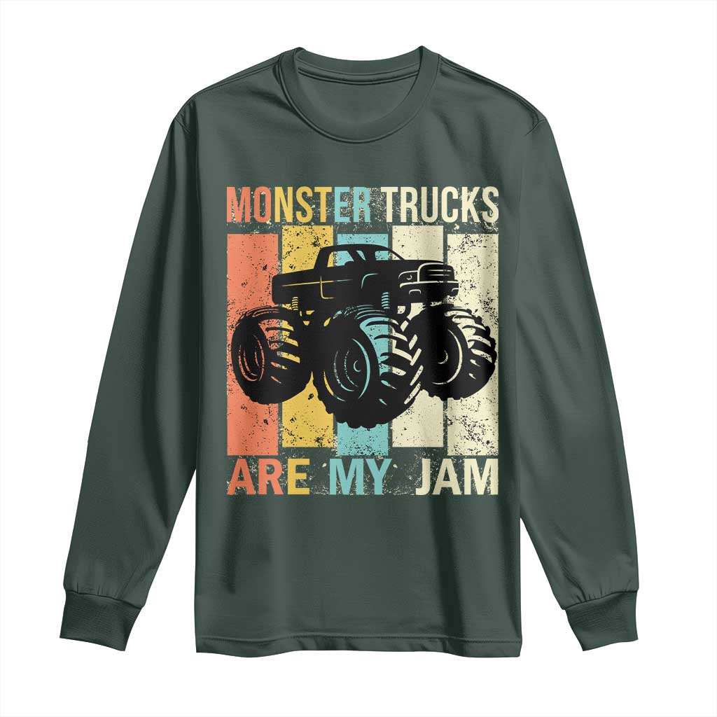 Monster Trucks Are My Jam Long Sleeve Shirt Vintage Retro