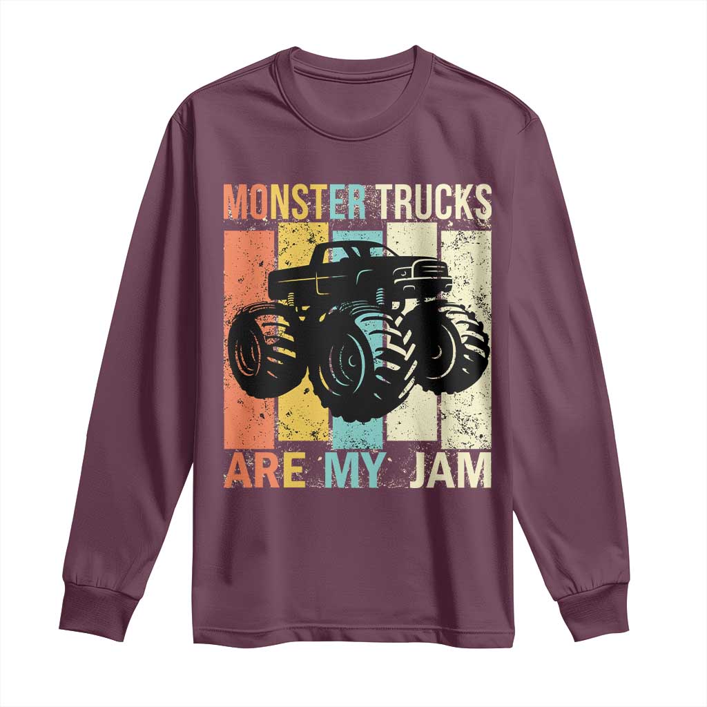 Monster Trucks Are My Jam Long Sleeve Shirt Vintage Retro