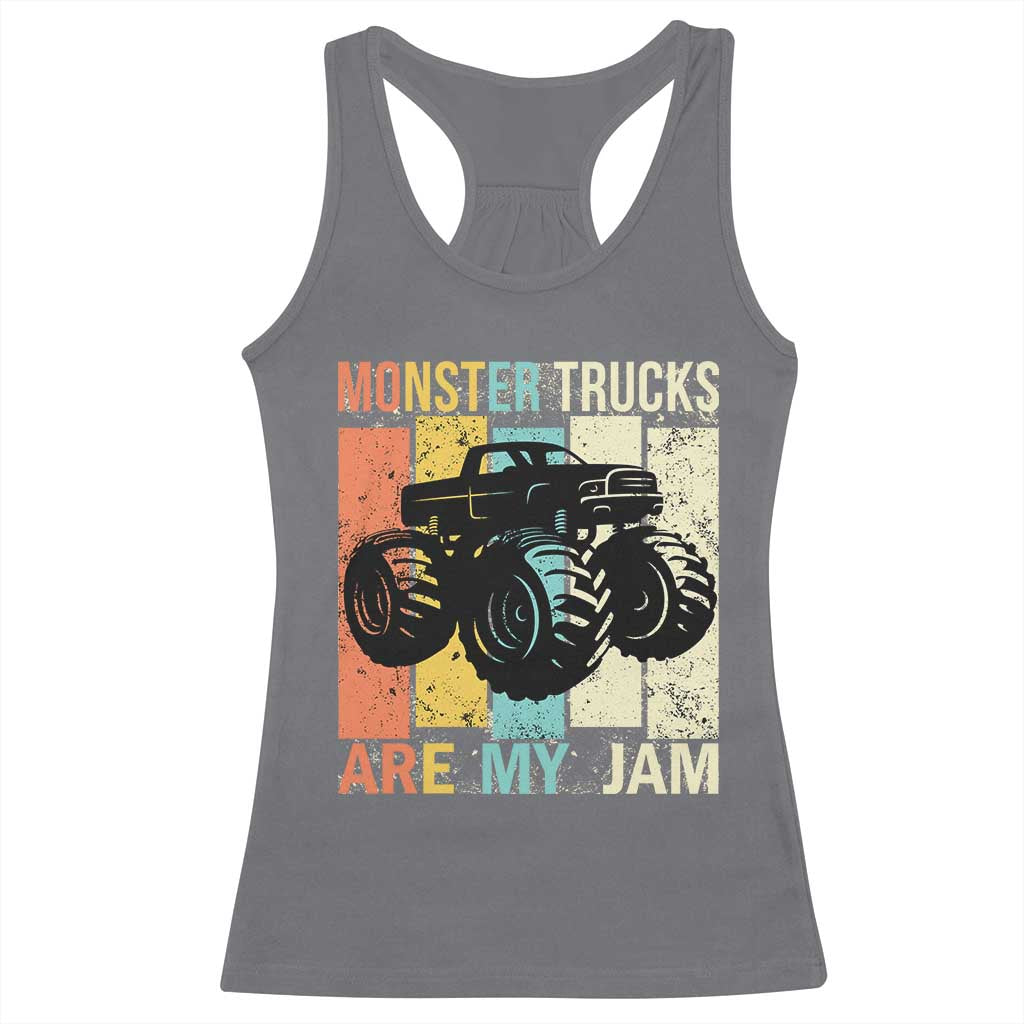 Monster Trucks Are My Jam Racerback Tank Top Vintage Retro