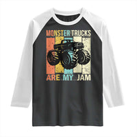 Monster Trucks Are My Jam Raglan Shirt Vintage Retro