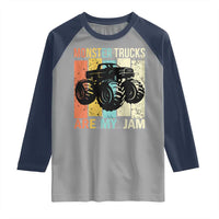 Monster Trucks Are My Jam Raglan Shirt Vintage Retro