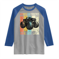 Monster Trucks Are My Jam Raglan Shirt Vintage Retro
