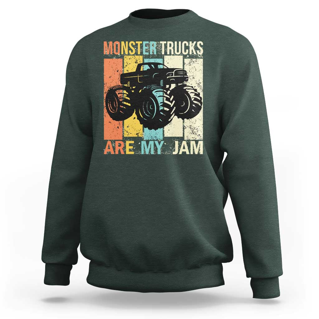 Monster Trucks Are My Jam Sweatshirt Vintage Retro