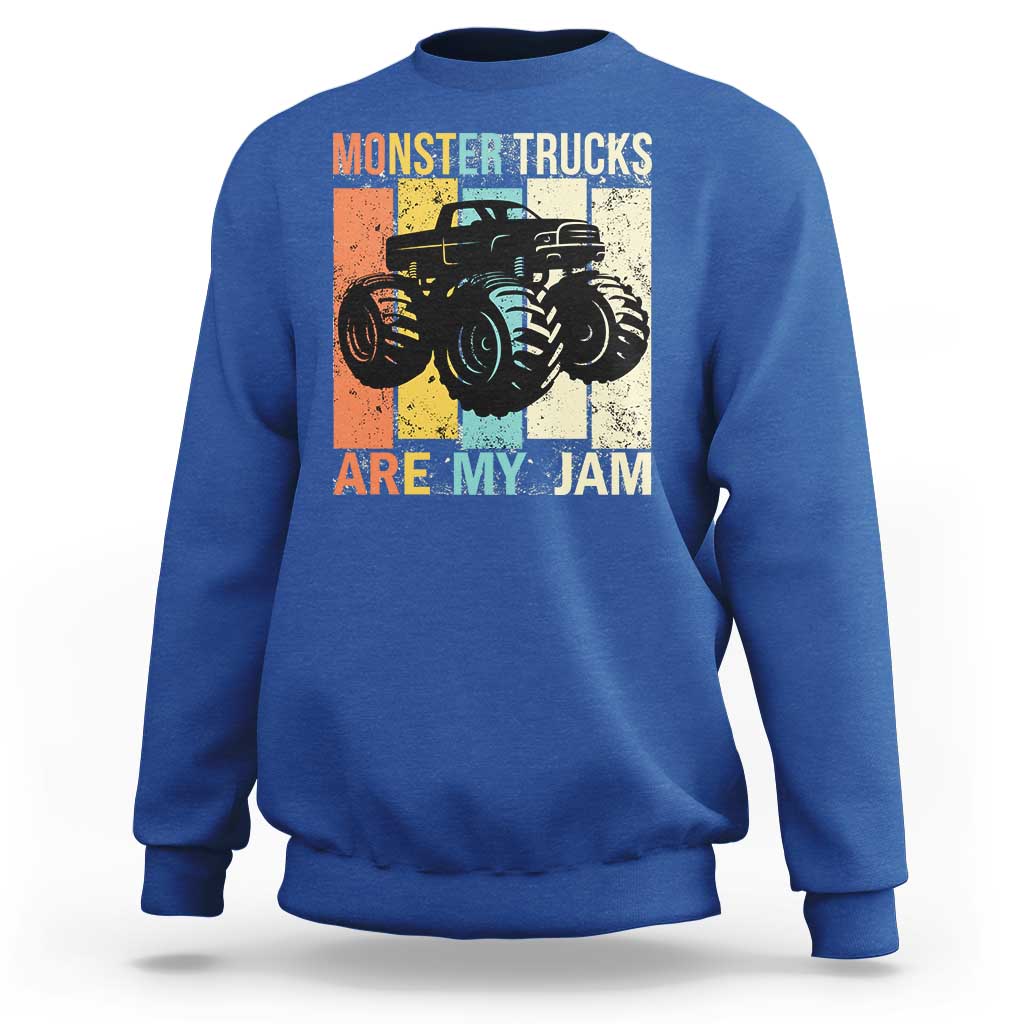 Monster Trucks Are My Jam Sweatshirt Vintage Retro
