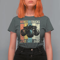 Monster Trucks Are My Jam T Shirt For Women Vintage Retro
