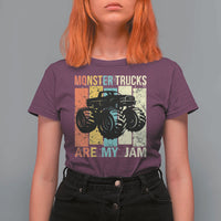 Monster Trucks Are My Jam T Shirt For Women Vintage Retro