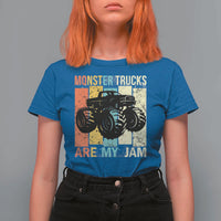 Monster Trucks Are My Jam T Shirt For Women Vintage Retro