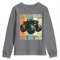 Monster Trucks Are My Jam Youth Sweatshirt Vintage Retro