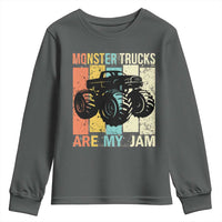 Monster Trucks Are My Jam Youth Sweatshirt Vintage Retro