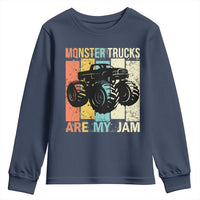 Monster Trucks Are My Jam Youth Sweatshirt Vintage Retro