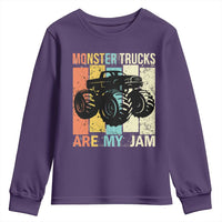 Monster Trucks Are My Jam Youth Sweatshirt Vintage Retro